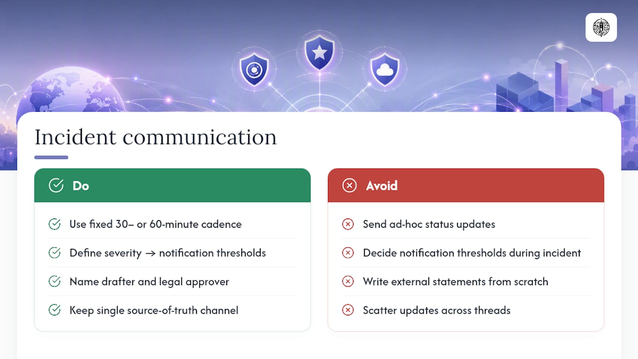 Communication Protocols During Incidents Including Internal and External Notifications — overview diagram Communication Protocols During Incidents Including Internal and External Notifications — overview diagram
