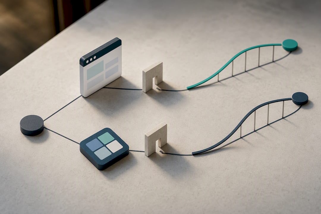 Illustration of web and mobile retention paths