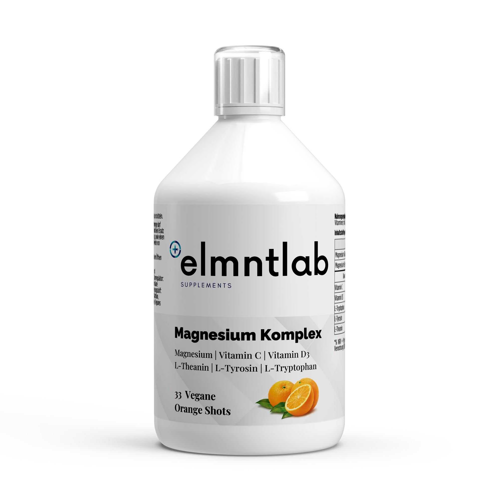 Magnesium Komplex Shots Plus+ 500 ml – flüssiges Magnesium | elmntlab