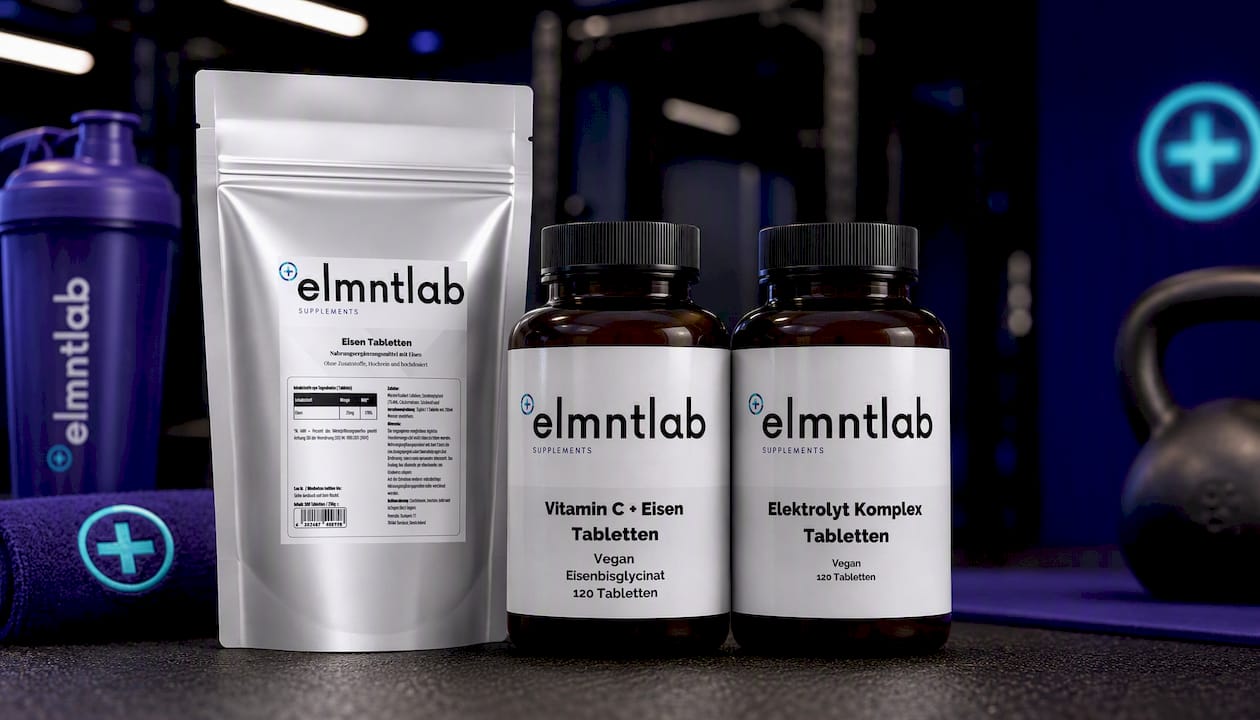 Eisen Bisglycinat 25 mg vegan 500 Tabletten – Energie & Vitalität | elmntlab