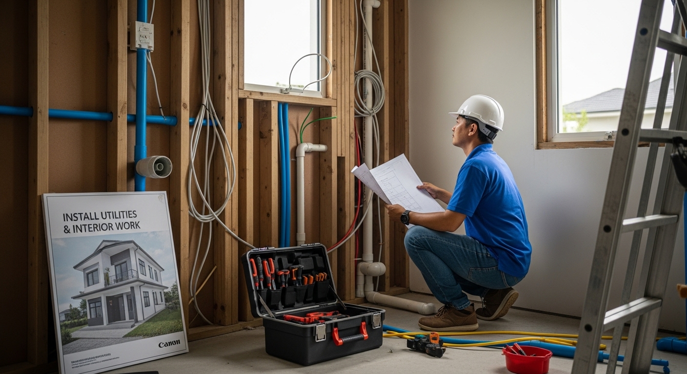 utility installation DIY house