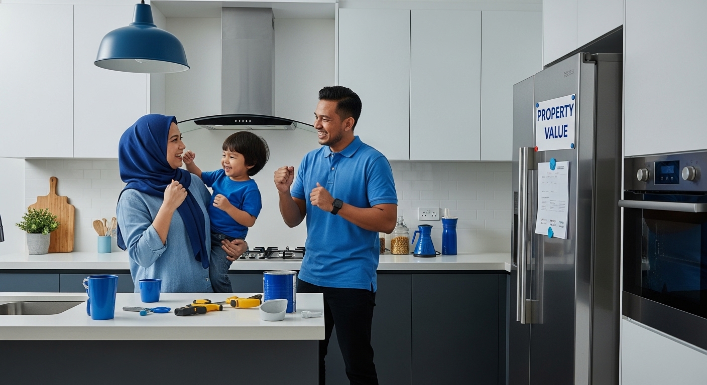 home renovation completed kitchen family property value