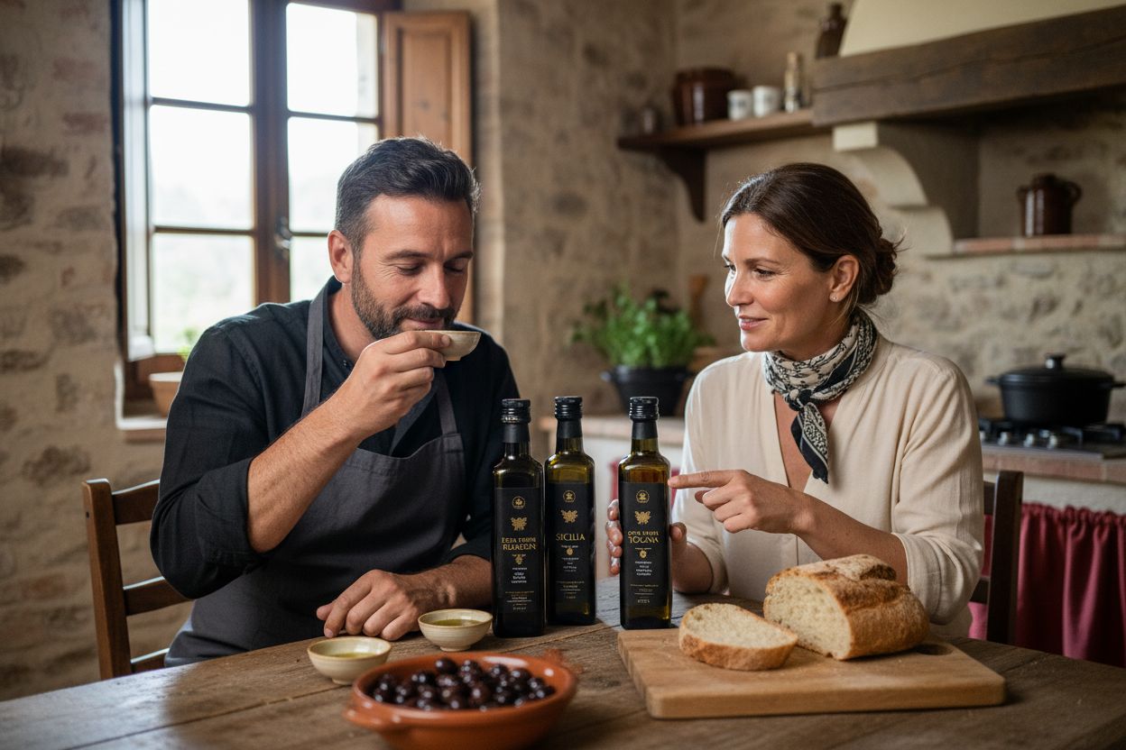 degustazione olio provenienza cucina