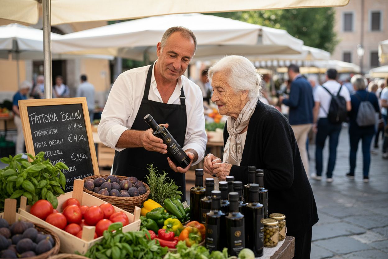 mercato locale olio etichetta