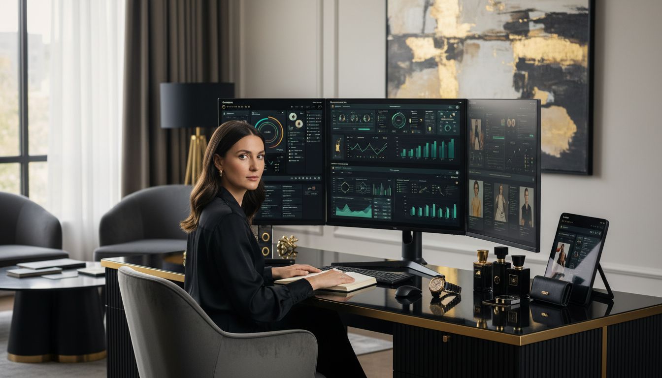 luxury marketing workspace