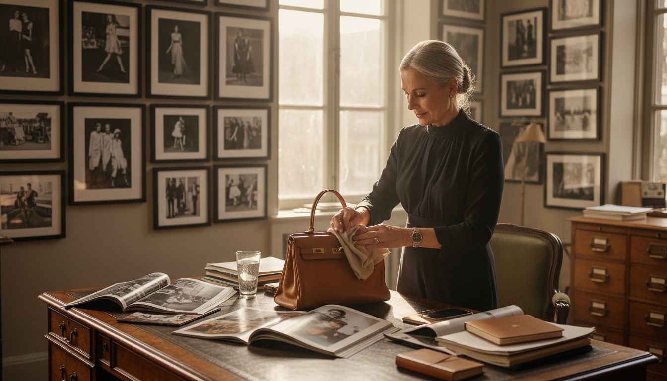 Executive showcasing luxury brand heritage