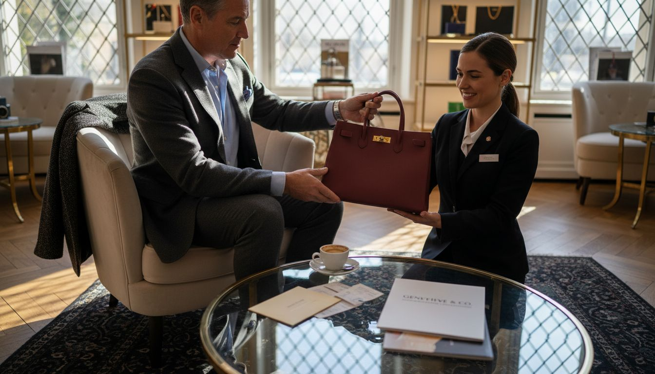 VIP client enjoying personalized luxury shopping