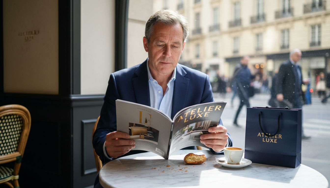 Customer enjoying luxury brand lounge experience