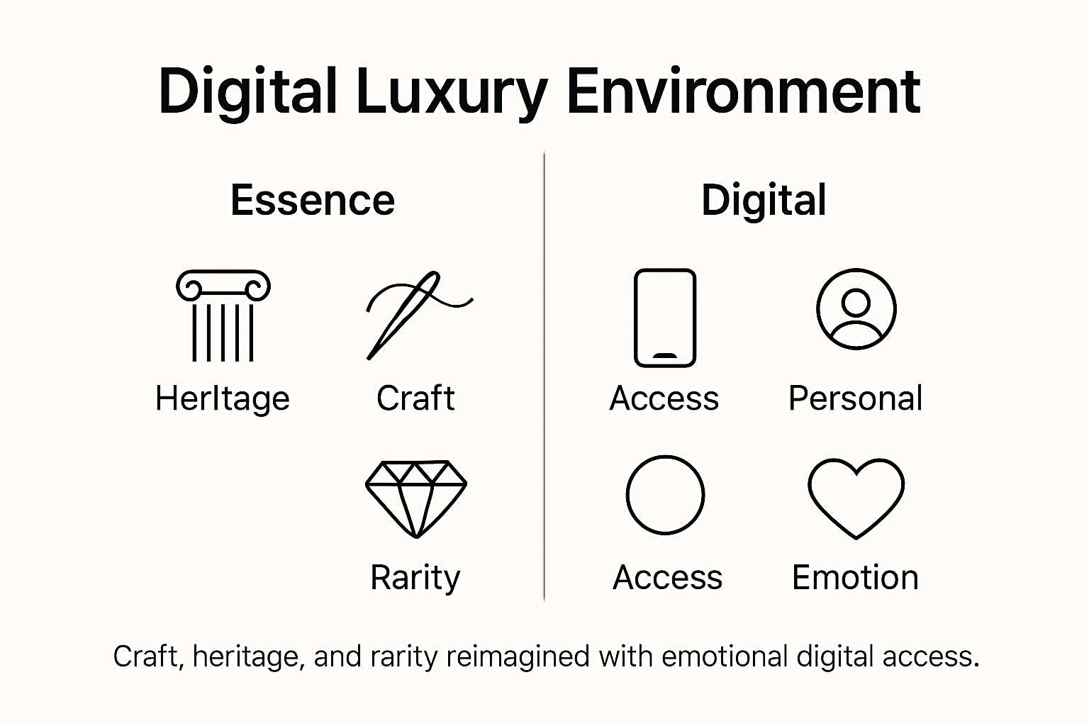 Defining Digital Luxury: Elevating Brand Experience Infographic: digital luxury environment key features