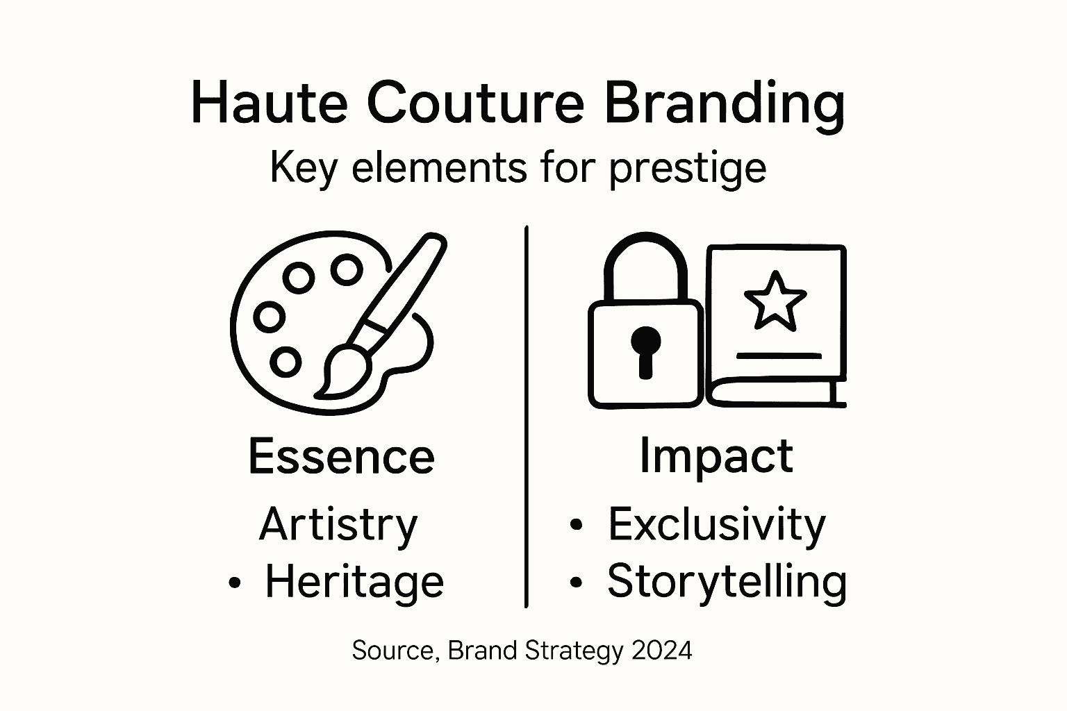 Branding Elements for Haute Couture: Elevate Prestige Infographic visualizing haute couture branding