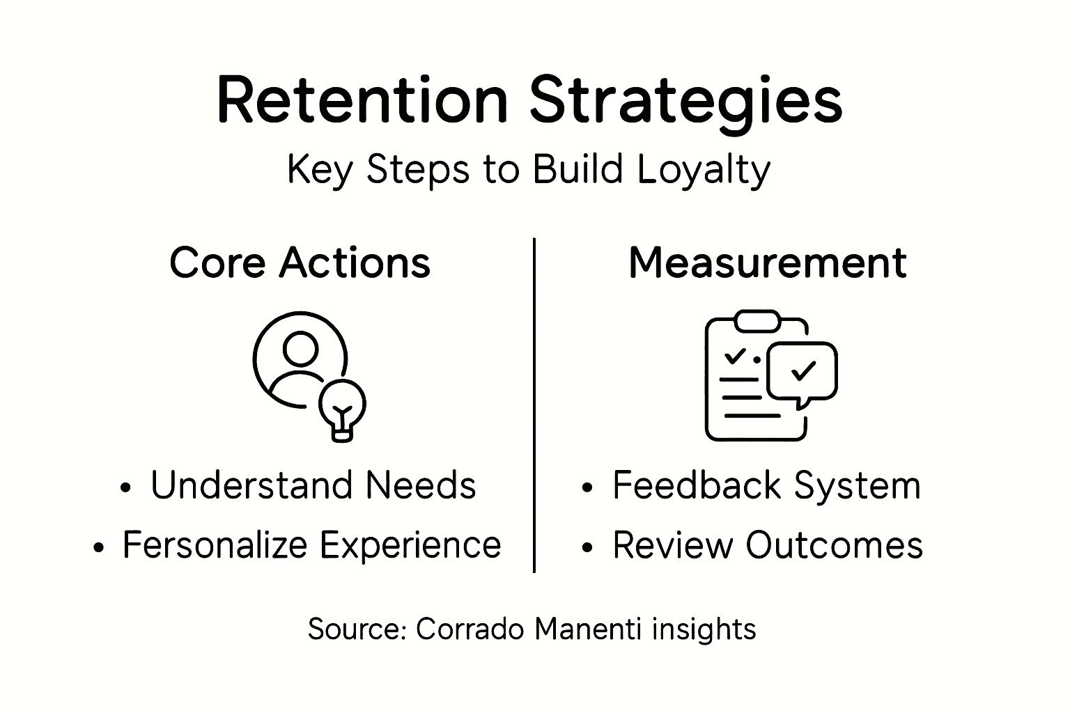 Infographic with luxury retention key steps