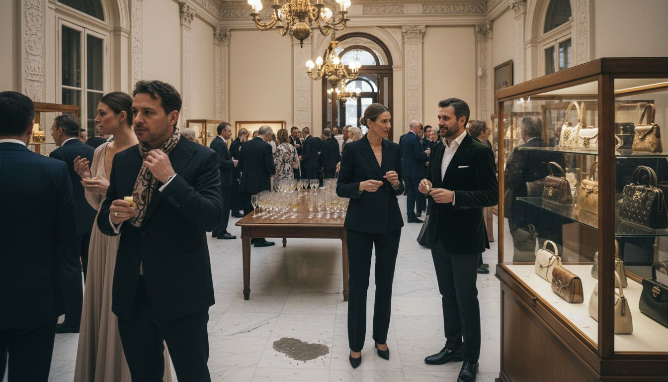 Attendees at exclusive fashion house event