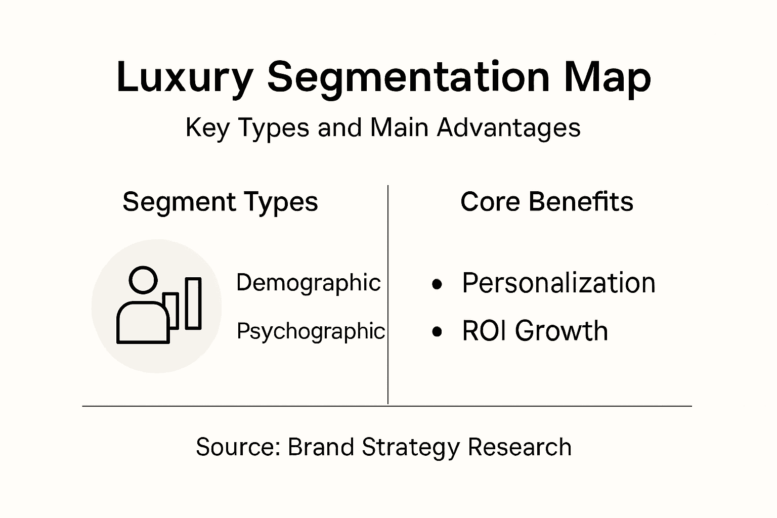 Infographic of luxury segment types and benefits