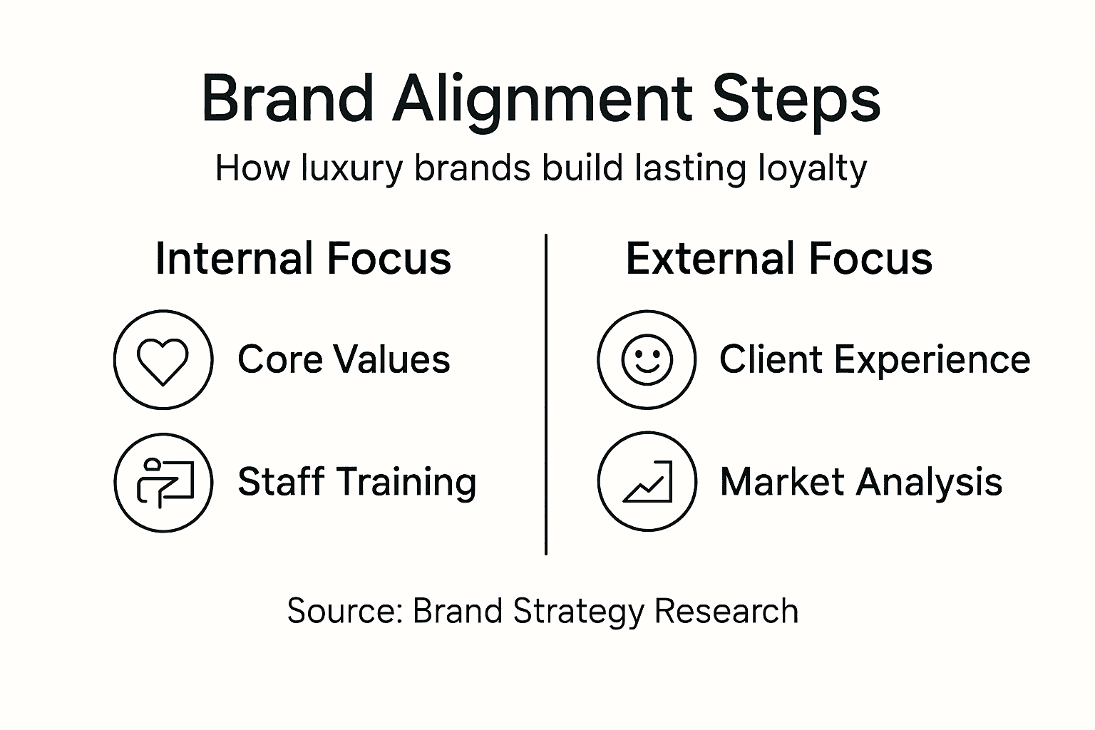 Infographic summarizes luxury brand alignment steps