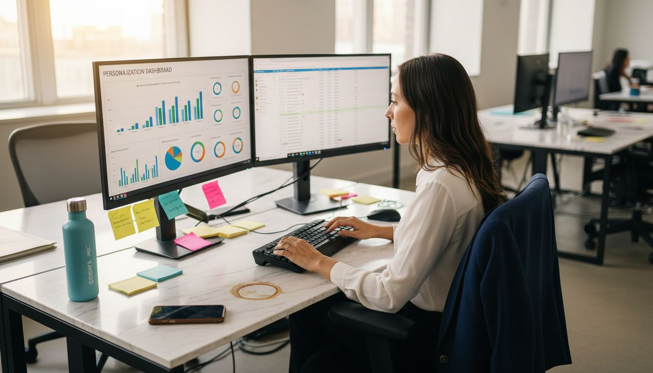 Personalization Strategies for Premium Brands: Effective Implementation Manager reviews digital personalization dashboard