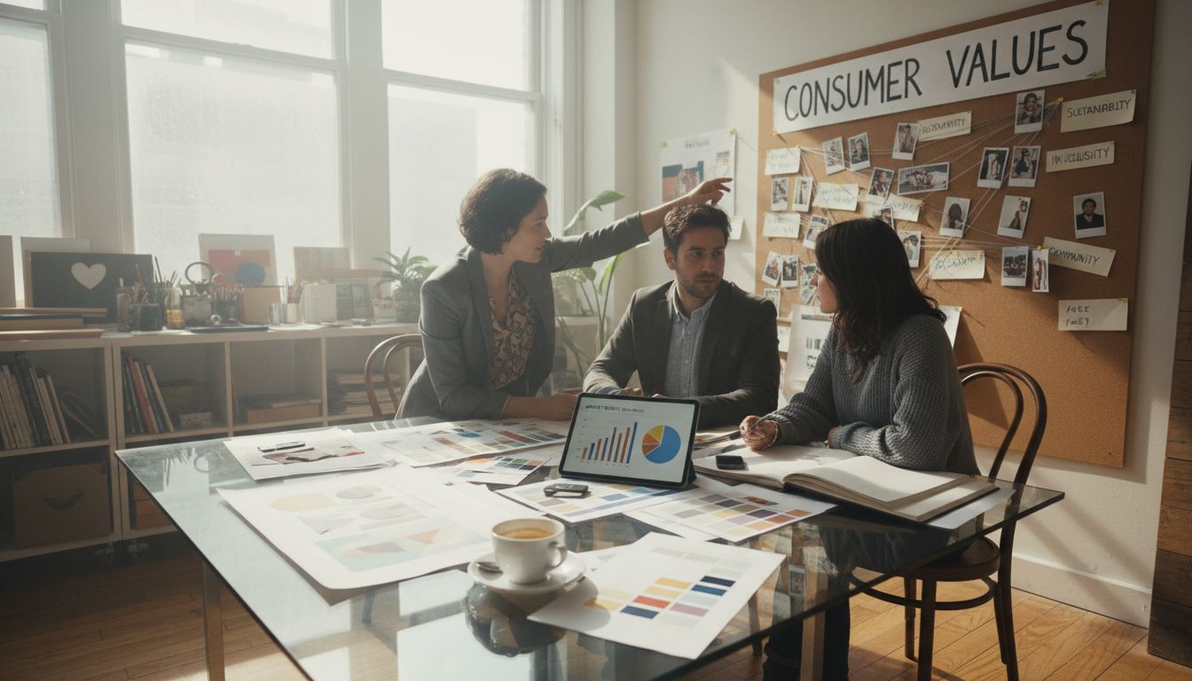 Role of Trend Forecasting in Luxury Marketing Success Team analyzing luxury consumer trend boards