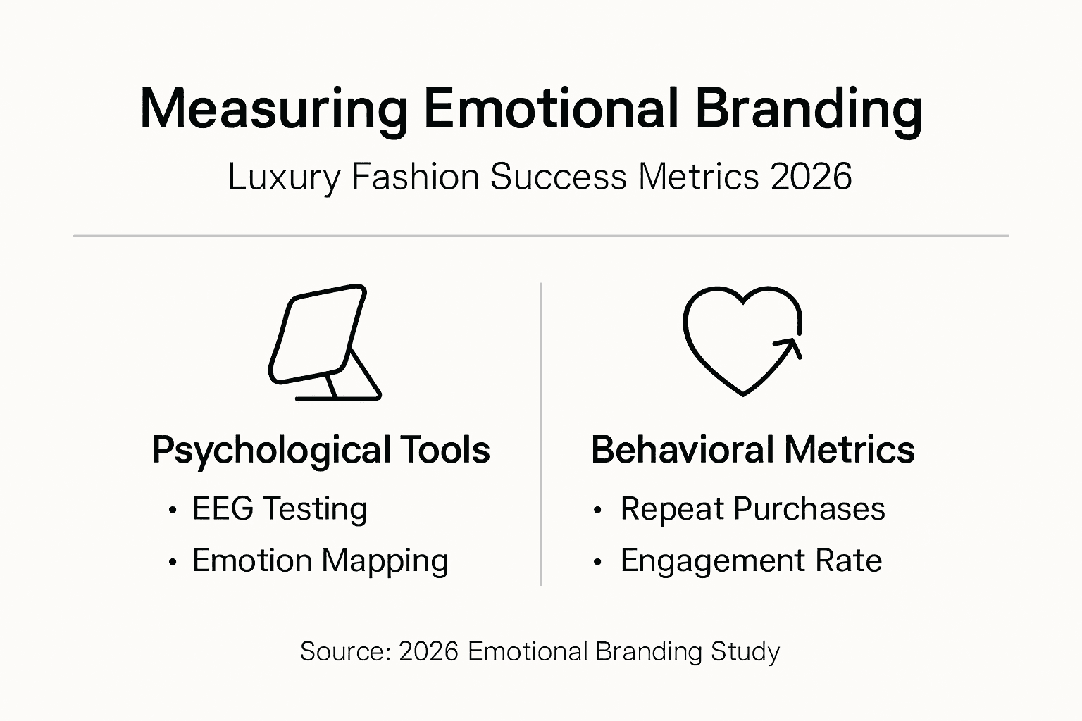 Infographic measuring luxury fashion emotional branding