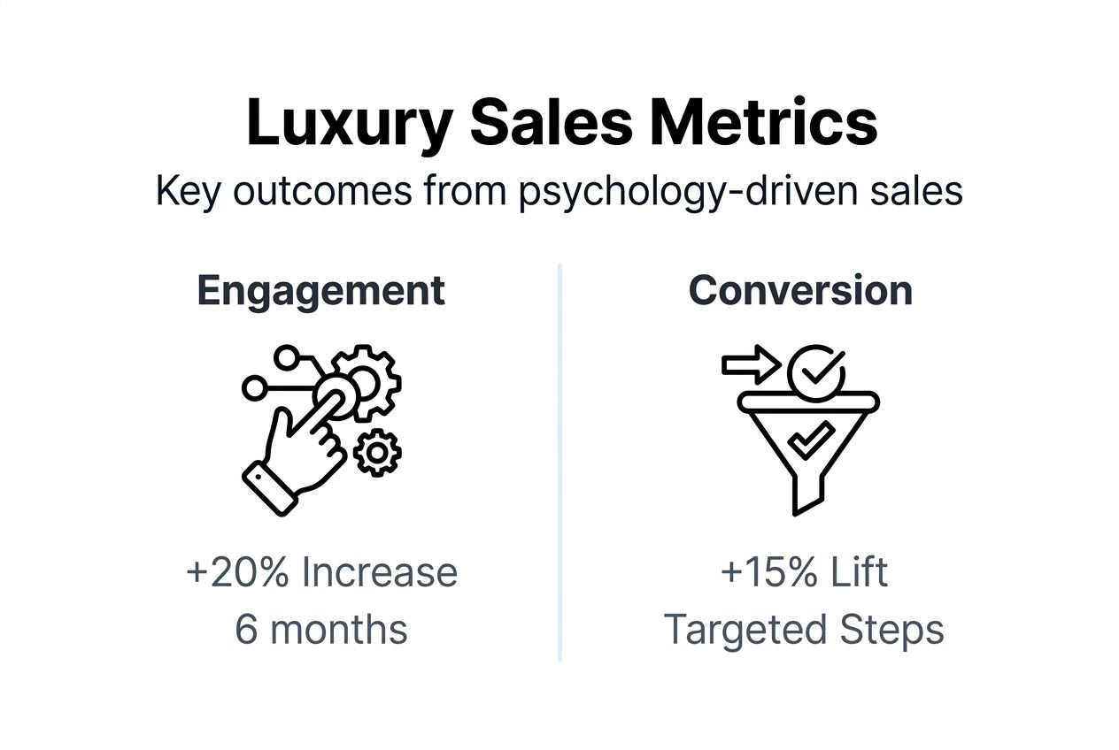 Infographic showing luxury sales metrics overview