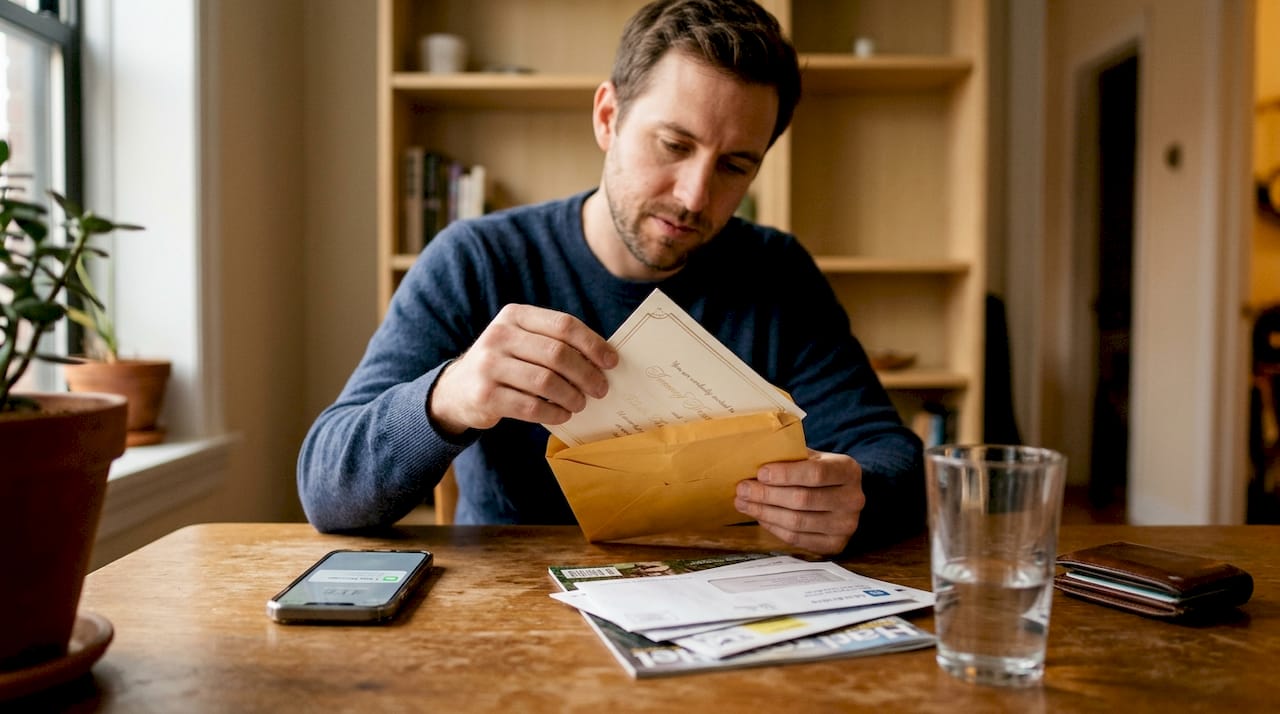 Why consumer psychology matters for luxury brand success Man opens exclusive event invitation at table