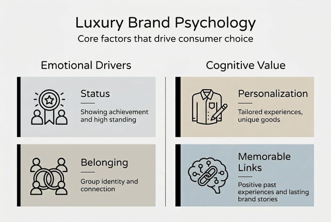 Why consumer psychology matters for luxury brand success Infographic core factors luxury consumer psychology