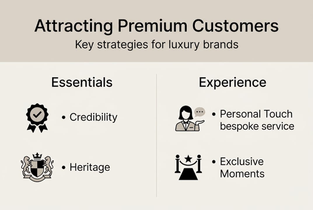 How to attract premium customers: luxury strategies that work Infographic of premium customer strategies