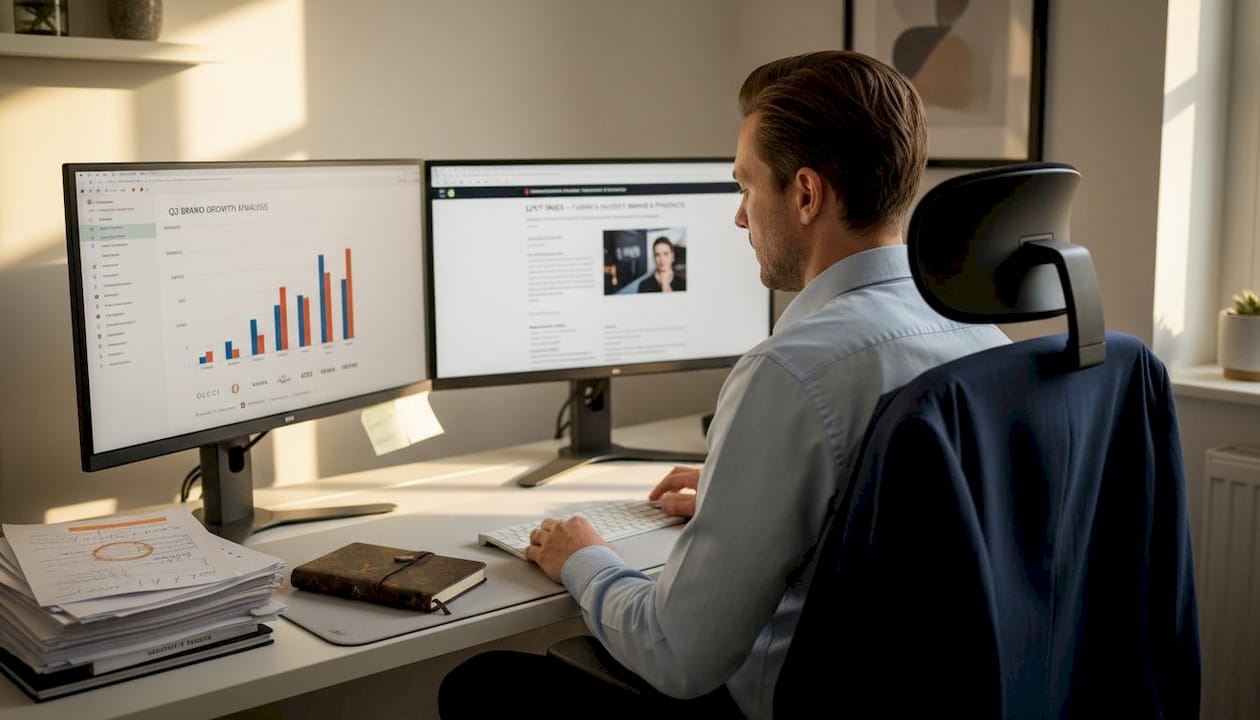 Marketing analyst reviews luxury brand charts