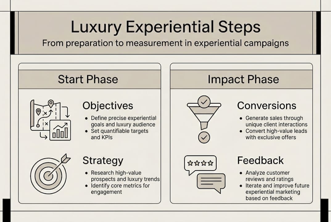 Infographic of luxury experiential marketing steps