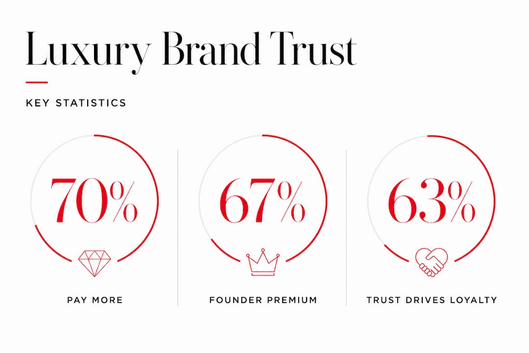 Infographic highlighting luxury authenticity statistics