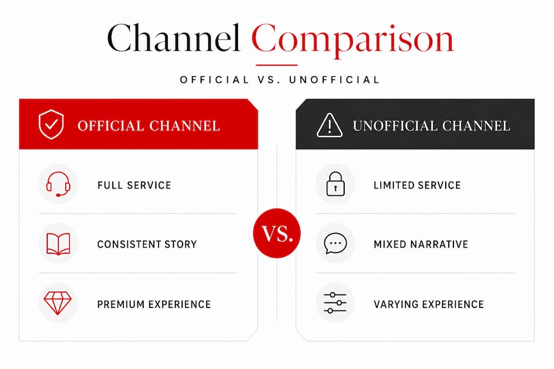 Infographic comparing retail channel impact on brand image