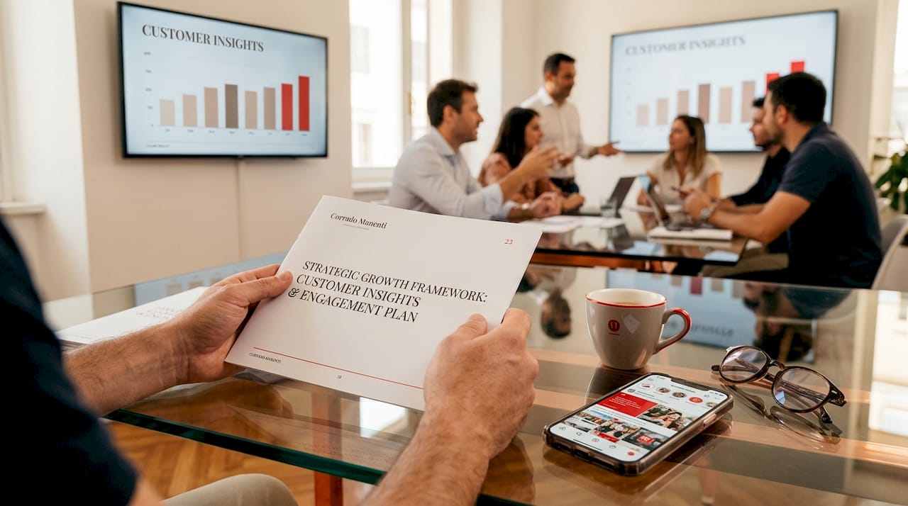 The Role of Psychology in Marketing: A 2026 Guide Hands holding marketing report with office background