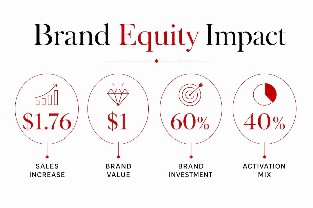 Why Brand Equity Is Crucial for Luxury Brands Infographic showing brand equity impact statistics