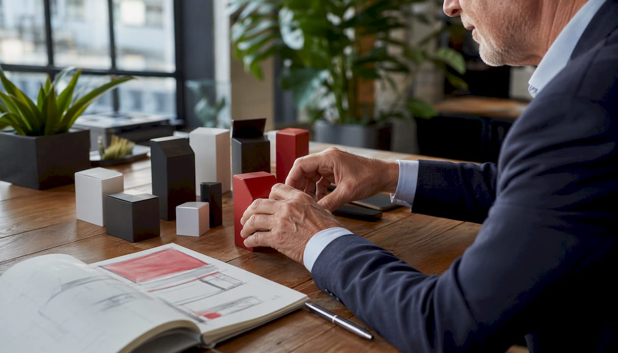 Niche Marketing Explained: Strategy, Benefits, and Examples Hands arranging product models for niche marketing examples