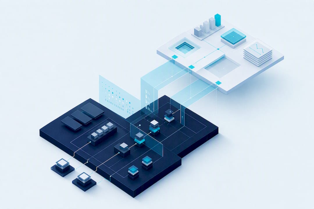 Isometric OEE data architecture title card