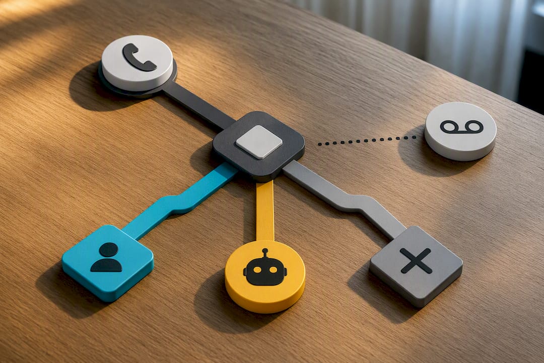 AI call routing decision paths