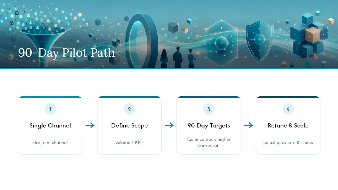 90-day AI qualification pilot path