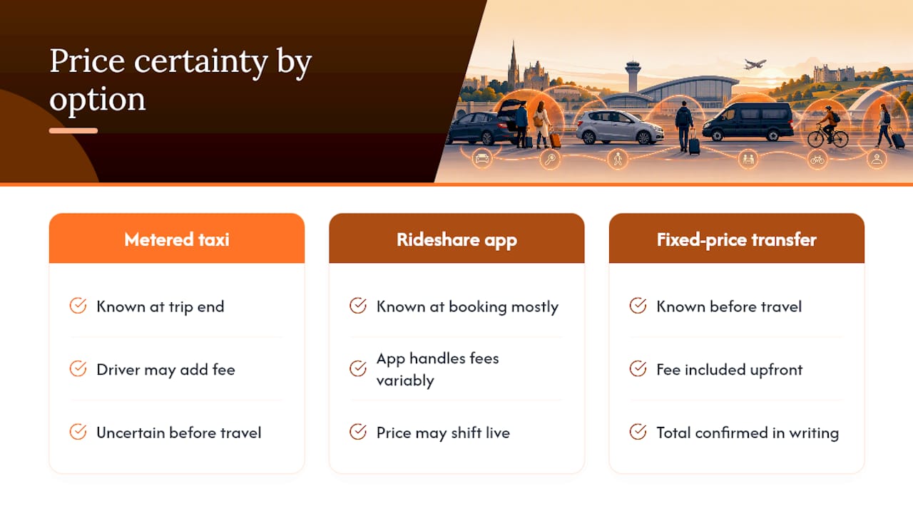 Comparison of airport transfer pricing models