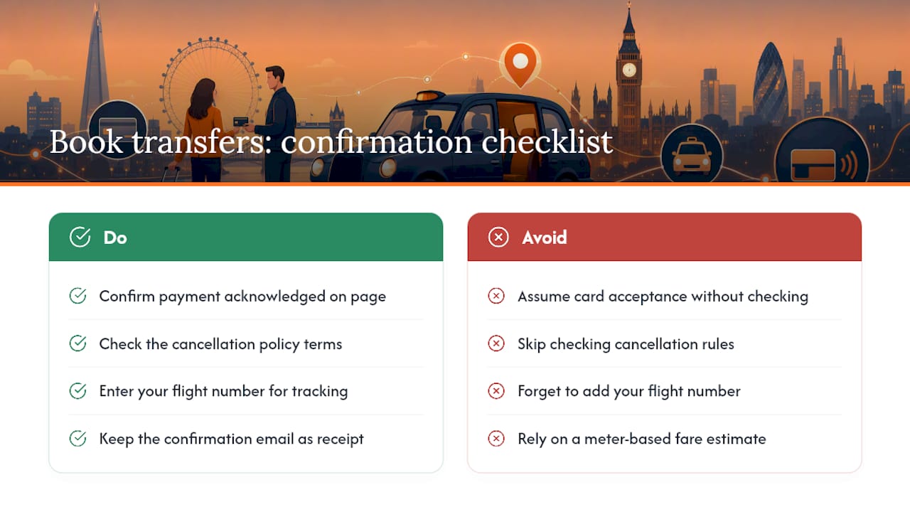 How Airport Lift handles card payments and booking — overview diagram