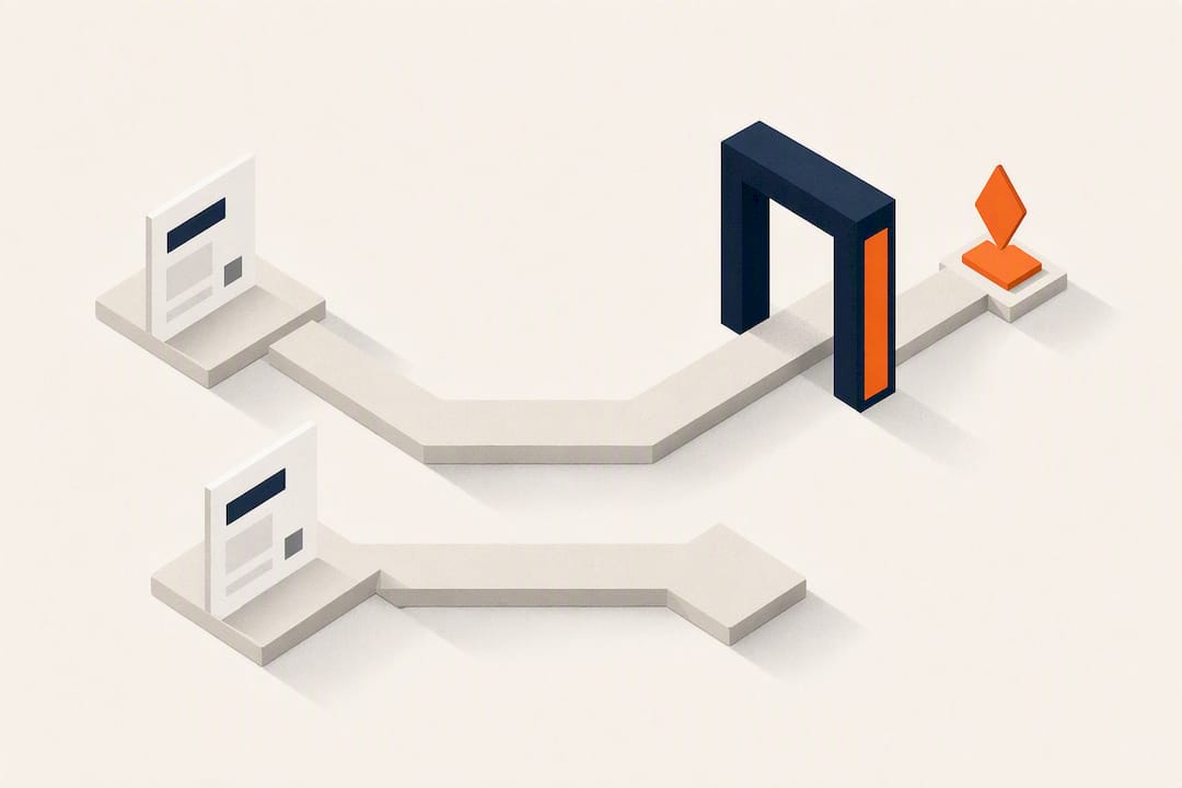 Isometric VAT eligibility pathway illustration