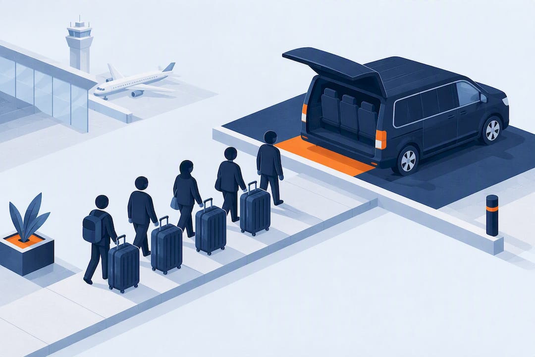 Isometric illustration of passenger and luggage capacity