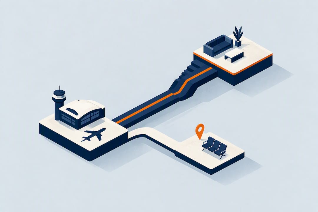 Abstract comparison of airport transfer options