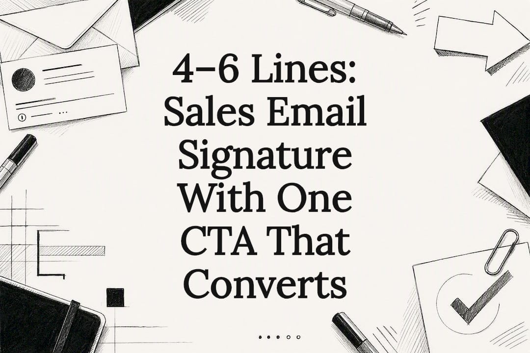 4–6 Lines: Sales Email Signature With One CTA That Converts
