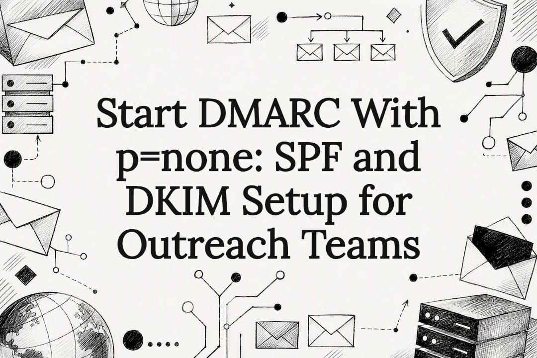 Start DMARC With p=none: SPF and DKIM Setup for Outreach Teams