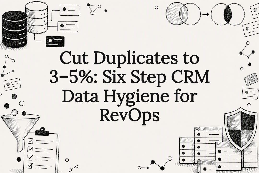 Cut Duplicates to 3–5%: Six Step CRM Data Hygiene for RevOps