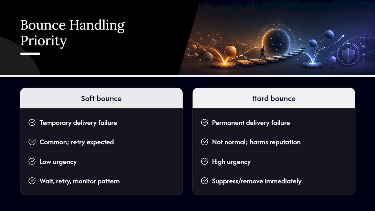 Why Marketers Overreact to Soft Bounces and Underreact to Hard Ones — overview diagram