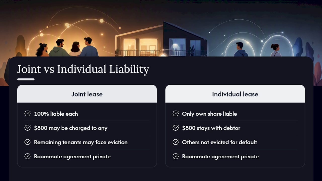 Joint versus individual lease liability comparison