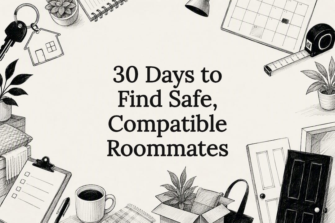 Decorative roommate search title card
