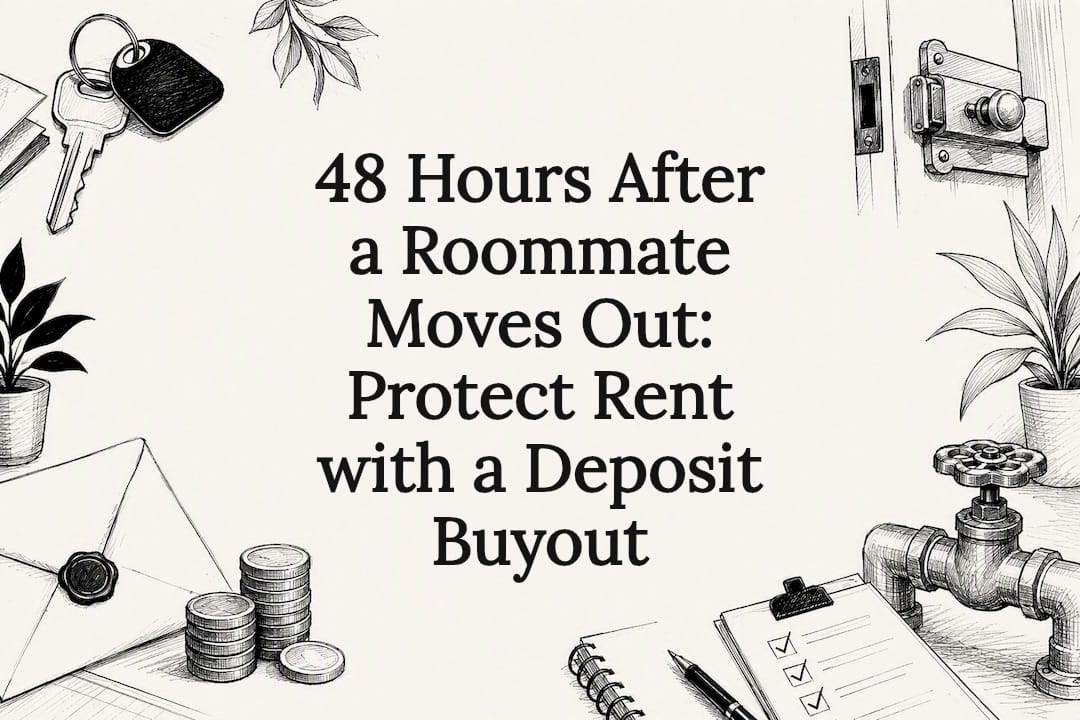 Decorative roommate deposit title card