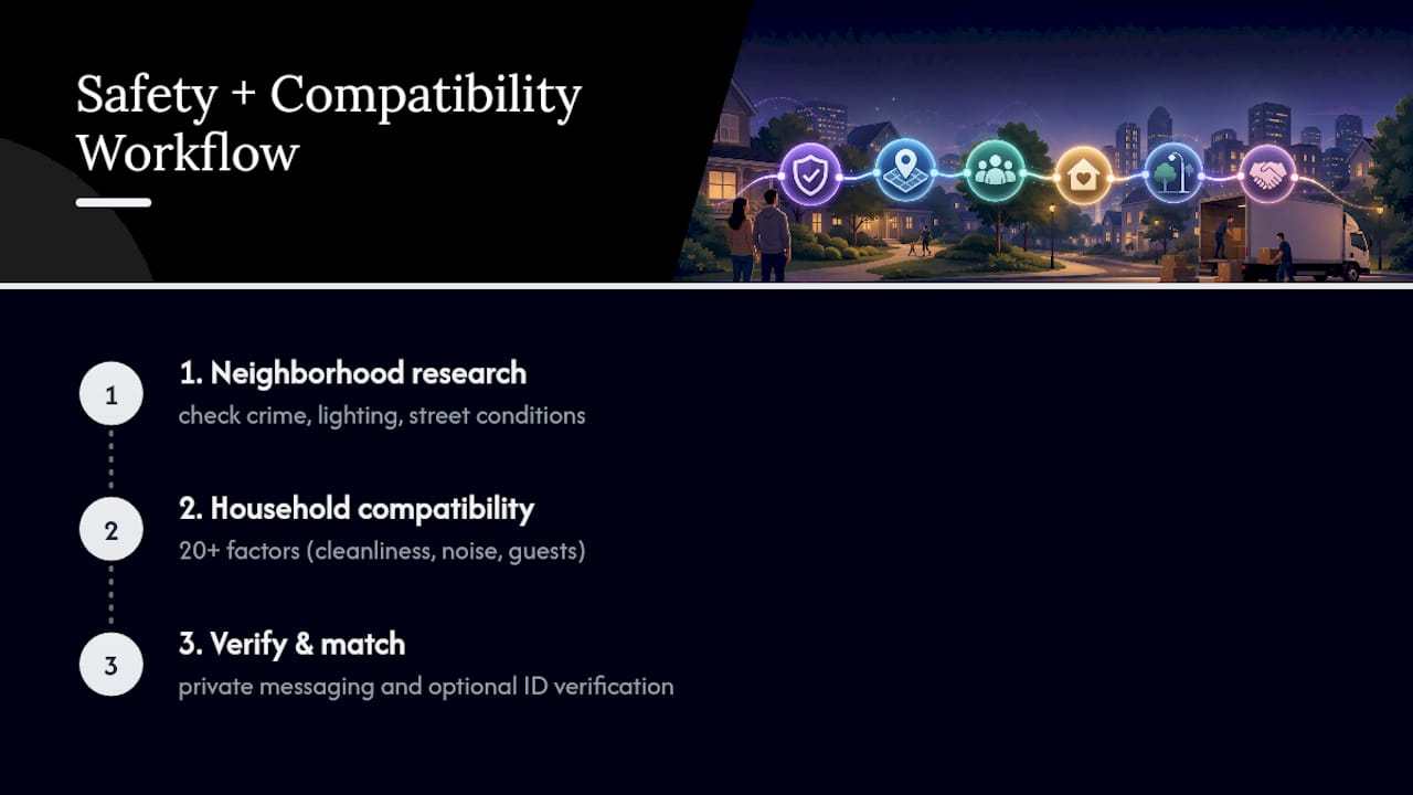 The Roomitai Take on Safety and Shared Living — overview diagram