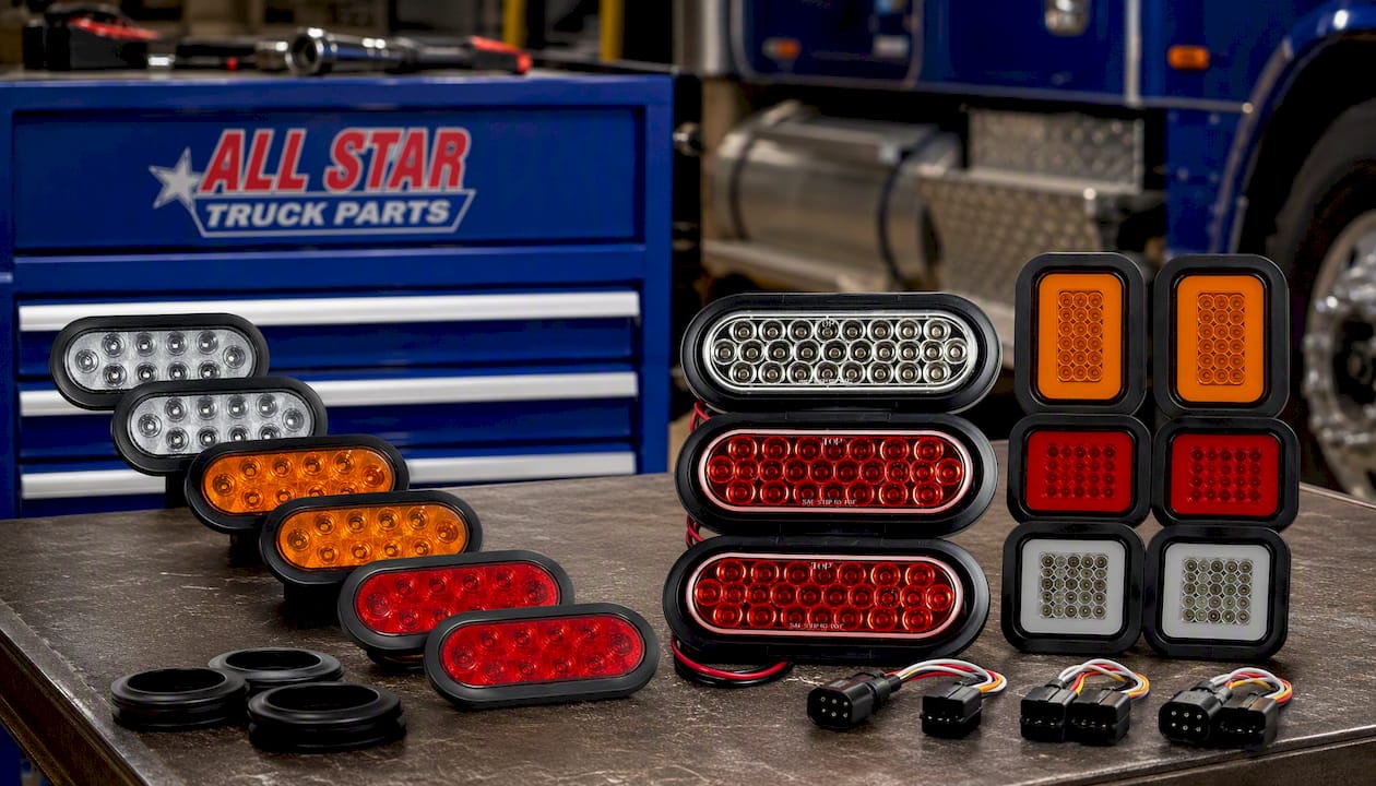 Red/White/Amber 6" Oval 10 LED Trailer Stop Turn Tail Light Kit DOT Certified with Grommets & Plugs IP67 Waterproof Mid Turn Parking Reverse Back Up Signal Headache Rack Backrack
