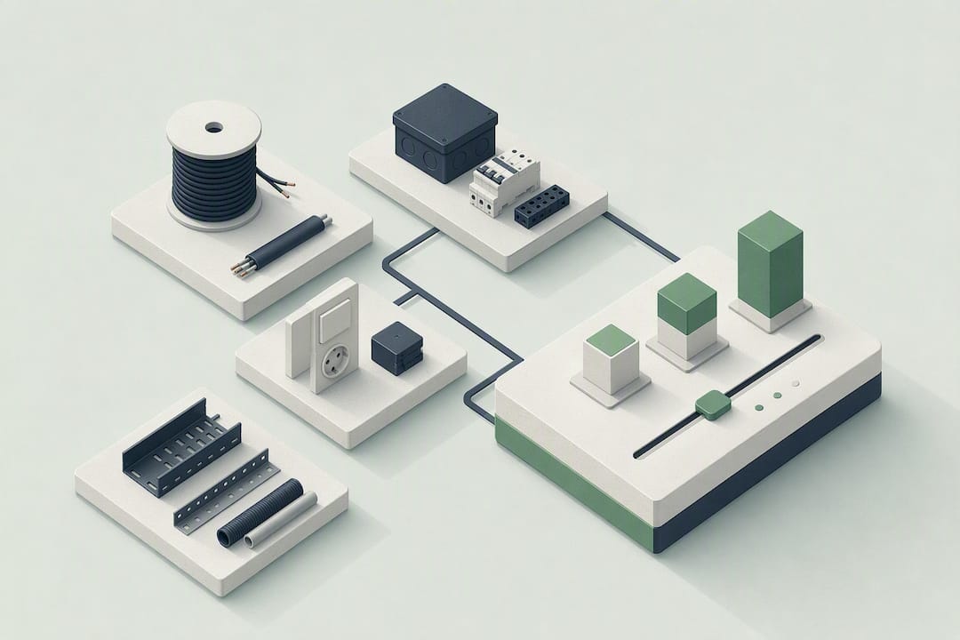 Illustration isométrique d'un budget électrique